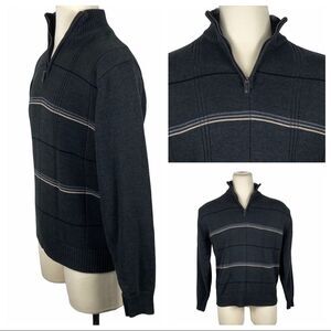 Oscar de la Renta Cotton‎ Blend 1/4 Zip Sweater XL